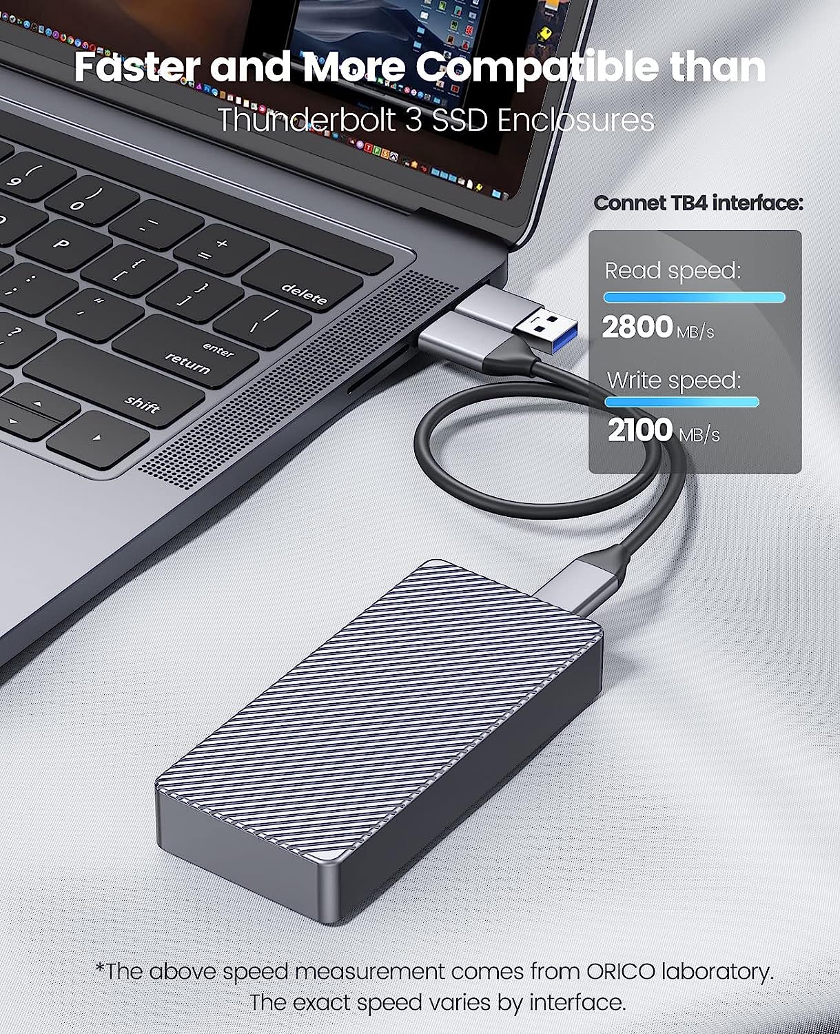 ORICO 40Gbps M.2 NVMe SSD Encl - Thunderbolt 4 External Ssd 4Tb ulasan dan harga